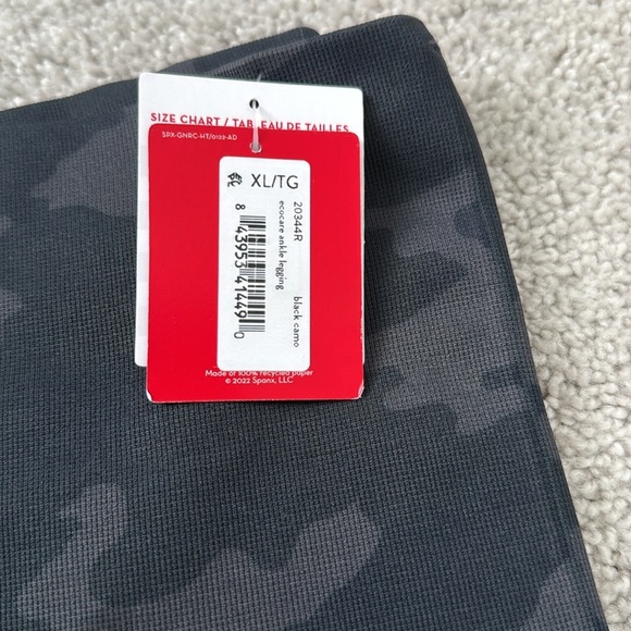 SPANX Look At Me Now Black Camo Leggings High-Waisted Form-Fitting size XL/TG - Picture 4 of 6